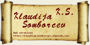 Klaudija Somborčev vizit kartica